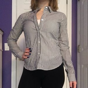 Striped button down